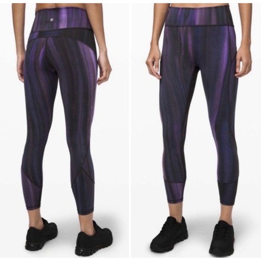 Lululemon In Movement Tight Spray Dye Lunar Purple Intergalactic Leggings Size 6